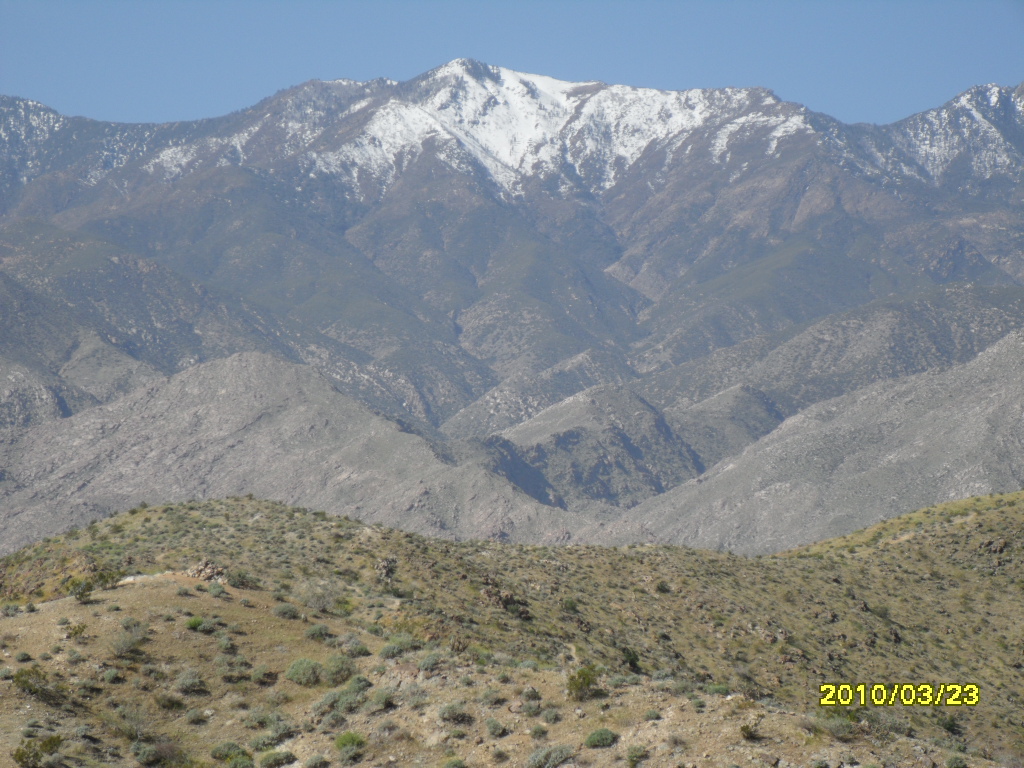 Snow Covered mountains around Palm Springs